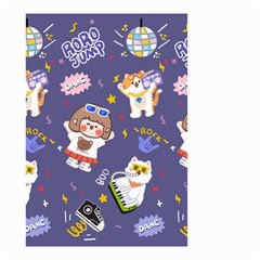 Girl Cartoon Background Pattern Small Garden Flag (Two Sides)