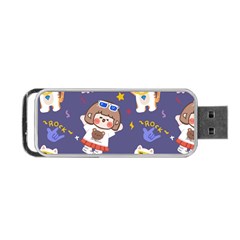 Girl Cartoon Background Pattern Portable USB Flash (Two Sides)
