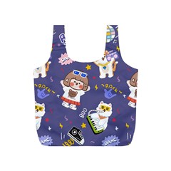 Girl Cartoon Background Pattern Full Print Recycle Bag (S)