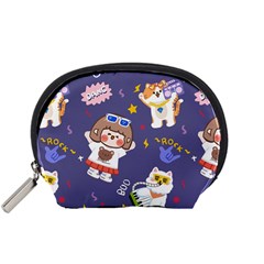Girl Cartoon Background Pattern Accessory Pouch (Small)