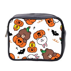 Illustration Pumpkin Bear Bat Bunny Chicken Mini Toiletries Bag (two Sides) by Sudhe