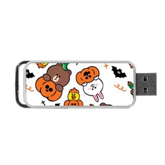 Illustration Pumpkin Bear Bat Bunny Chicken Portable Usb Flash (two Sides) by Sudhe