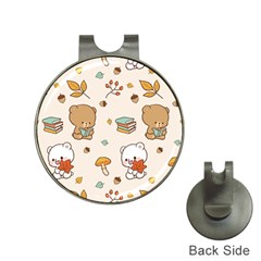 Illustration Bear Cartoon Background Pattern Hat Clips With Golf Markers