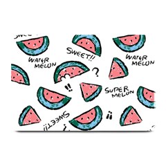 Illustration Watermelon Fruit Sweet Slicee Plate Mats