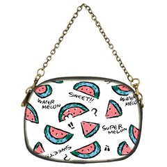 Illustration Watermelon Fruit Sweet Slicee Chain Purse (one Side) by Sudhe