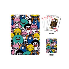 Illustration Animals Cartoon Background Pattern Playing Cards Single Design (mini)