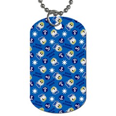 Illustration Duck Cartoon Background Dog Tag (one Side)