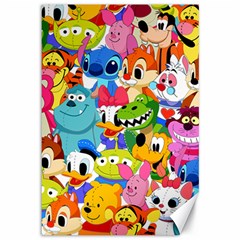 Illustration Cartoon Character Animal Cute Canvas 12  X 18 