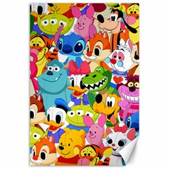 Illustration Cartoon Character Animal Cute Canvas 24  X 36  by Sudhe