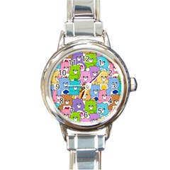 Care Bears Bear Background Cartoon Round Italian Charm Watch