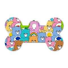 Care Bears Bear Background Cartoon Dog Tag Bone (two Sides)