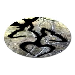 Black Love Browning Deer Camo Oval Magnet