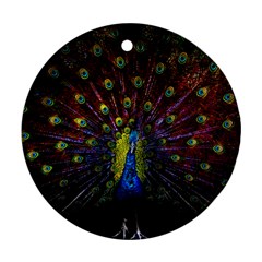 Beautiful Peacock Feather Ornament (round)