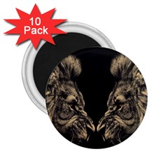 Animalsangry Male Lions Conflict 2 25  Magnets (10 Pack) 