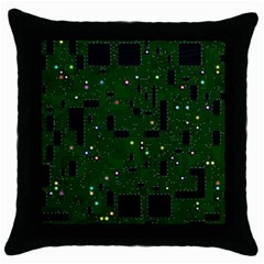 Board Conductors Circuits Throw Pillow Case (black)