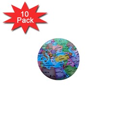 Globe World Map Maps Europe 1  Mini Magnet (10 Pack) 