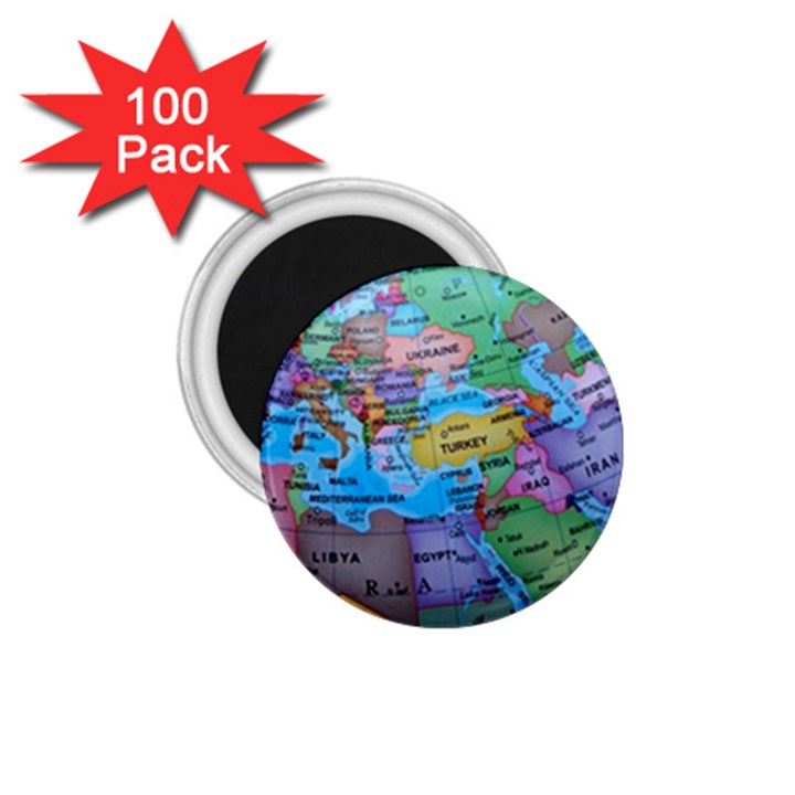 Globe world map maps europe 1.75  Magnets (100 pack) 