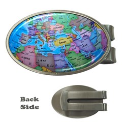 Globe World Map Maps Europe Money Clips (oval) 