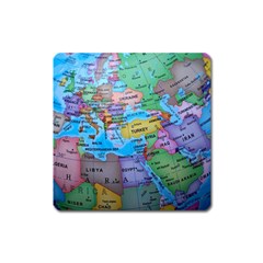 Globe World Map Maps Europe Square Magnet