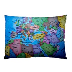 Globe World Map Maps Europe Pillow Case by Jancukart