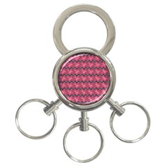 Background-pattern-structure 3-ring Key Chain