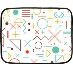 Mathematics Geometry Geometric Shape Euclidean Pattern Double Sided Fleece Blanket (mini)  by Sapixe