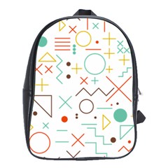 Mathematics Geometry Geometric Shape Euclidean Pattern School Bag (large) by Sapixe