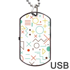 Mathematics Geometry Geometric Shape Euclidean Pattern Dog Tag Usb Flash (one Side)