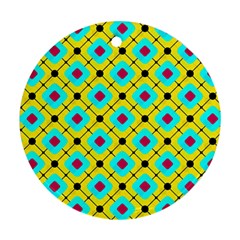 Abstract Pattern Tiles Square Design Modern Ornament (round)