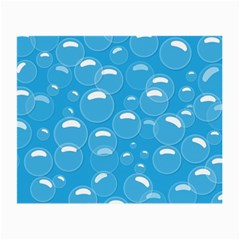 Pattern Blue Bubble Pattern Background Small Glasses Cloth (2 Sides) by Amaryn4rt