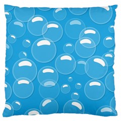 Pattern Blue Bubble Pattern Background Large Cushion Case (one Side) by Amaryn4rt