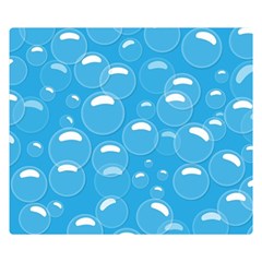 Pattern Blue Bubble Pattern Background Double Sided Flano Blanket (small)  by Amaryn4rt