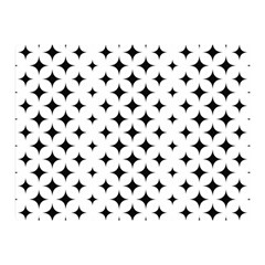 Pattern-whit Star Black Double Sided Flano Blanket (mini)  by nateshop