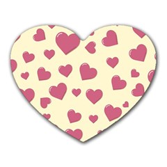 Valentine Flat Love Hearts Design Romantic Heart Mousepads by Amaryn4rt