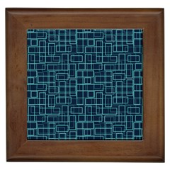 Abstract Illustration Background Rectangles Pattern Framed Tile by Amaryn4rt