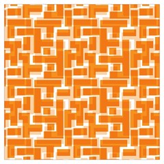 Illustration Orange Background Rectangles Pattern Lightweight Scarf  by Amaryn4rt