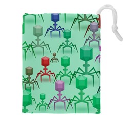 Bacteriophage Virus Army Drawstring Pouch (4xl) by Amaryn4rt