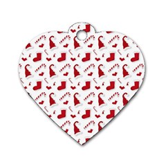 Christmas Template Advent Cap Dog Tag Heart (two Sides) by Amaryn4rt