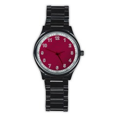 Red-draft Stainless Steel Round Watch by nateshop