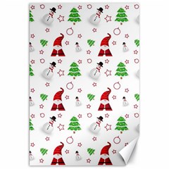 Santa Claus Snowman Christmas Xmas Canvas 20  X 30  by Amaryn4rt