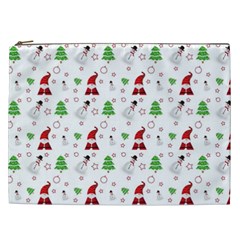 Santa Claus Snowman Christmas Xmas Cosmetic Bag (xxl) by Amaryn4rt