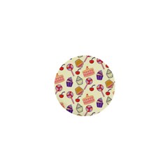 Food Illustration Cupcake Pattern Lollipop 1  Mini Magnets by Amaryn4rt
