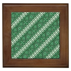 Vector Batik Pattern Java Indonesia Art Framed Tile by Wegoenart