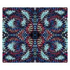 Blue Onn Burgundy Double Sided Flano Blanket (small)  by kaleidomarblingart