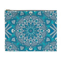 Mandala Blue Cosmetic Bag (xl) by zappwaits