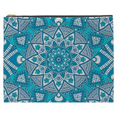 Mandala Blue Cosmetic Bag (xxxl) by zappwaits