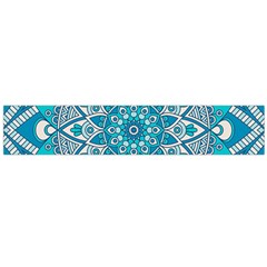 Mandala Blue Large Flano Scarf  by zappwaits