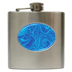 Abstract-pattern-art-desktop-shape Hip Flask (6 Oz)