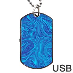 Abstract-pattern-art-desktop-shape Dog Tag Usb Flash (one Side) by Zezheshop