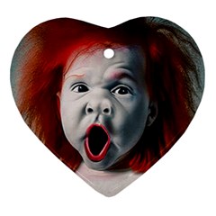 Son Of Clown Boy Illustration Portrait Ornament (Heart)